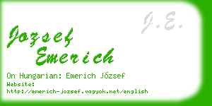 jozsef emerich business card